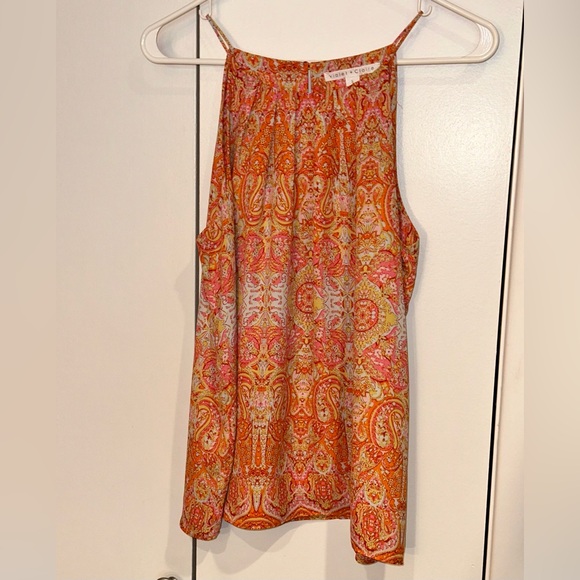 Violet & Clair Orange Paisley Women's Top. Size S - Picture 1 of 6
